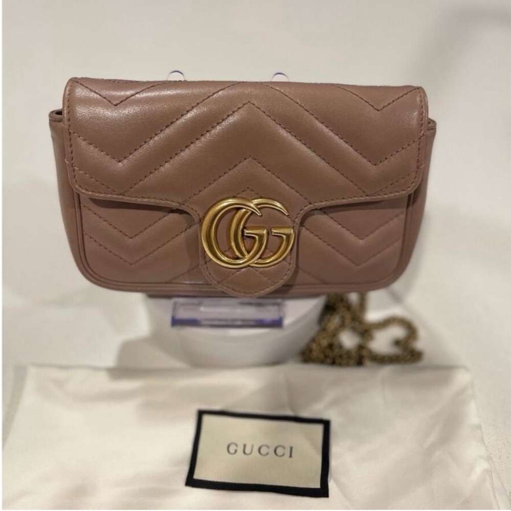 Gucci Rose Leather Crossbody Bag